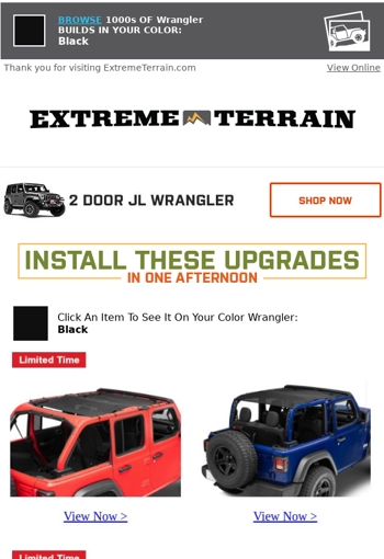 Ready For Afternoon Installs For Your Wrangler?