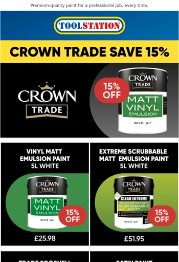 Save 15% on Crown Trade