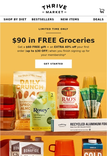 Limited time only: $90 in FREE groceries